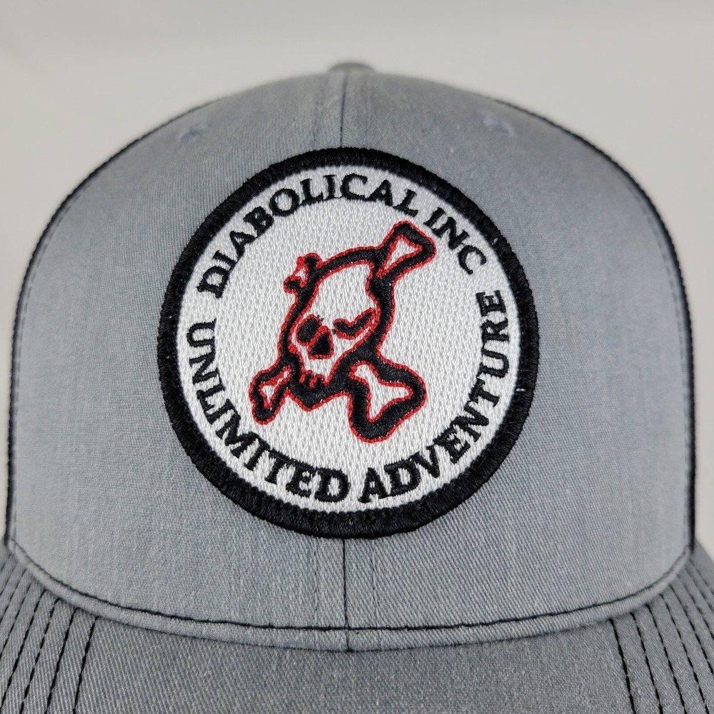 Diabolical Inc Unlimited‎ Adventure Richardson Snapback Trucker Hat Gray Black